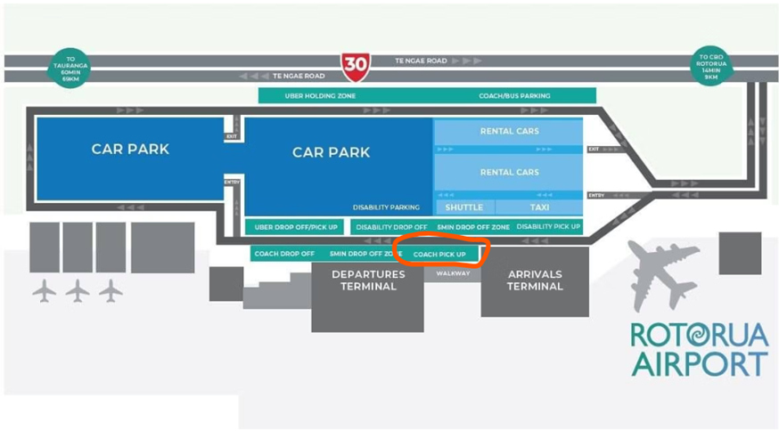 Rotorua Airport Carpark map